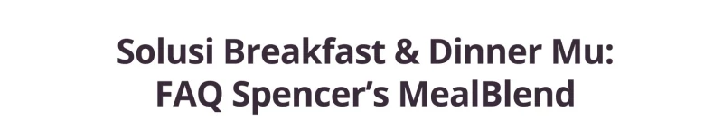 Spencer's MealBlend Complete Nutrition